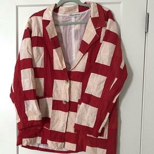 Red and Cream Blazer by Beyond Threads